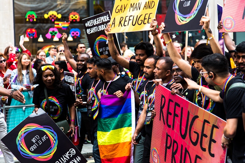 LGBT refugee pride demonstration