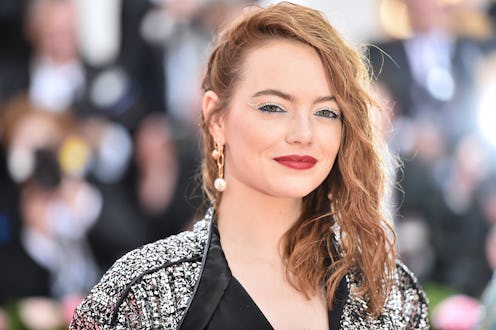 Emma Stone's orange-tinted strands are a pretty red hair color idea