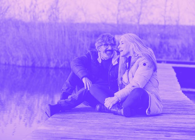 An older couple on a dock