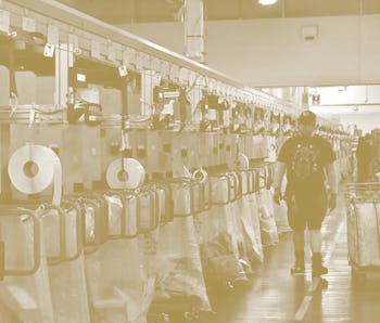 USPS mail sorting facility.