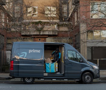 Amazon delivery truck.