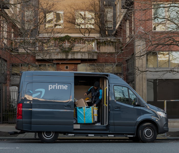 Amazon delivery truck.