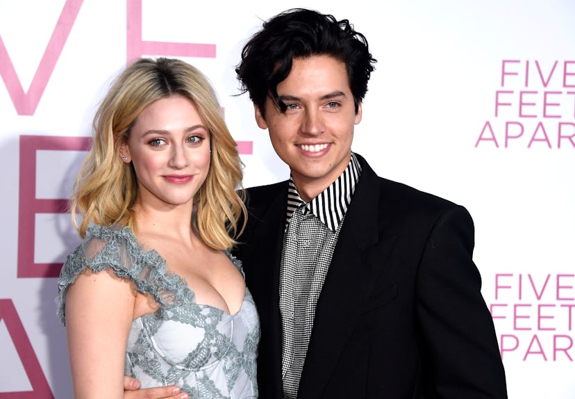 Lili Reinhart and Cole Sprouse at a movie premiere