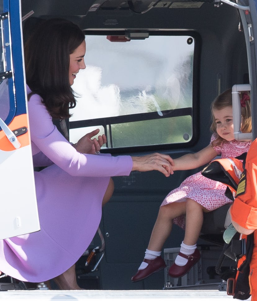 Princess Charlotte was not impressed with a helicopter.