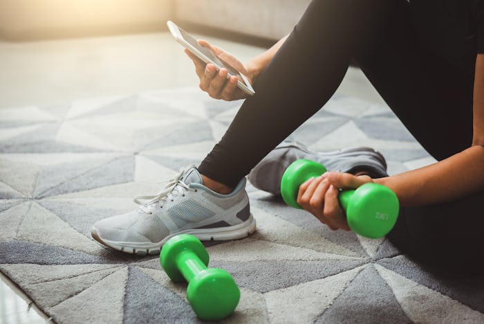 A mom filmed her son's reaction to her claims that she is a fitness influencer.