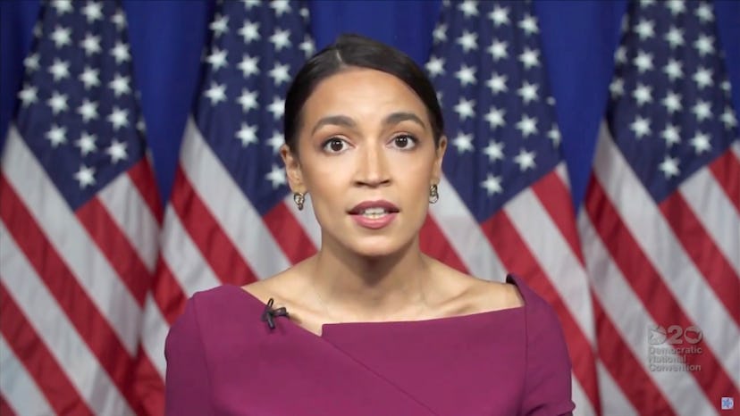 Alexandria Ocasio-Cortez revealed her DNC lipstick shade.