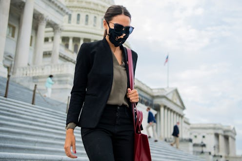 AOC on Capitol Hill wearing Telfar