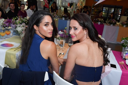 Meghan Markle poses with friend Jessica Mulroney. 