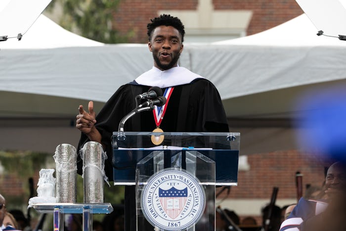Chadwick Boseman's Howard University commencement speech, delivered in 2018, highlights the actor's ...