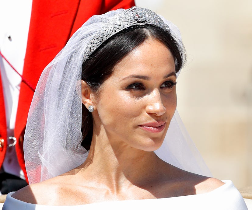 On her wedding day, Markle opted for a natural look.