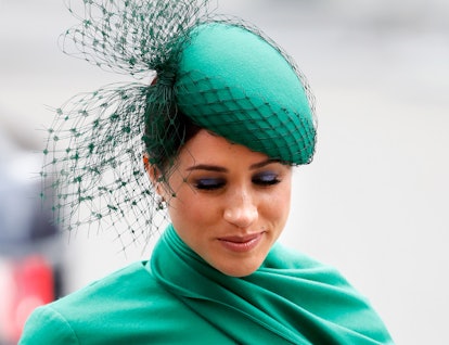 Markle wore blue eyeshadow to the 2020 Commonwealth Day Service.