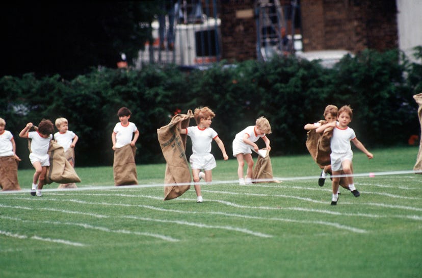 Prince Harry is killing it at his sports day.