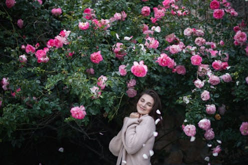 flowers, nature, woman