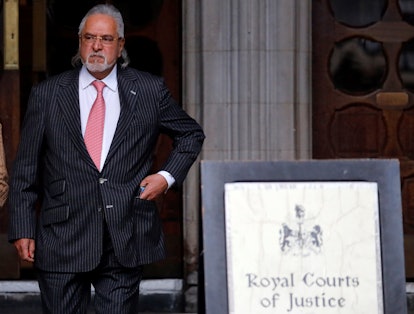 Vijay Mallya at London's Royal Courts of Justice in February 2020