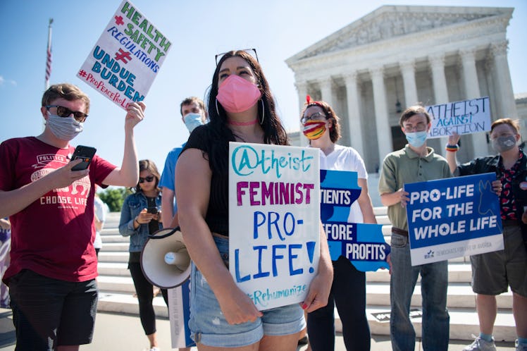 Gen Z Voters on a protest for abortion rights.