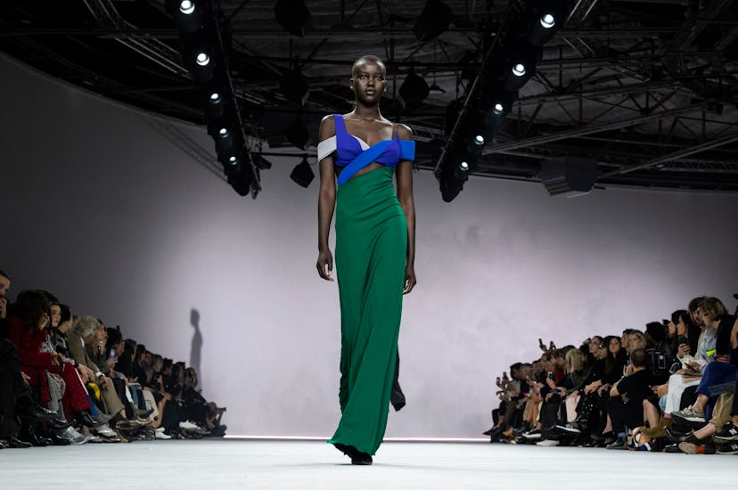 Adut Adech at Haider Ackermann Fashion Week
