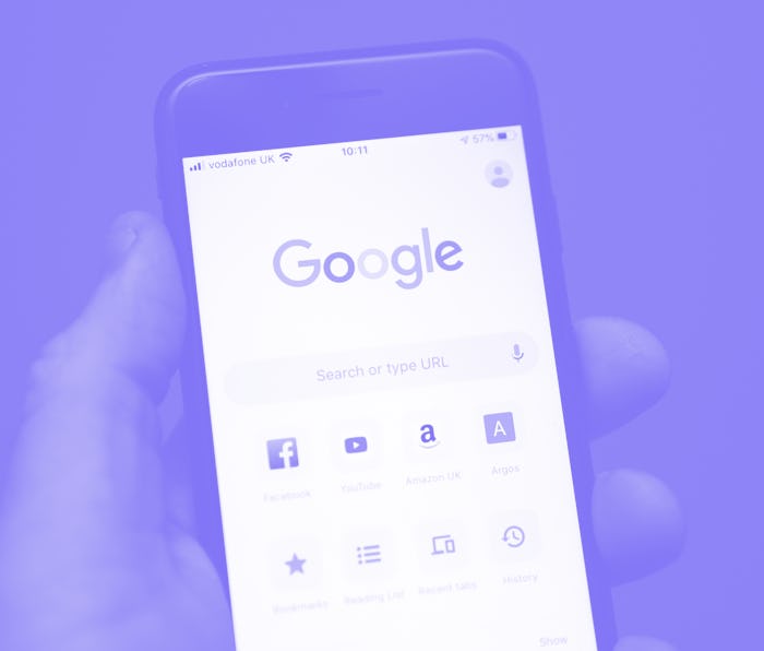 Google Chrome running on an iPhone.