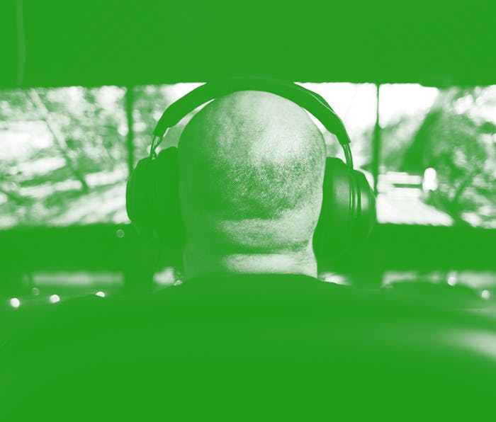 Man playing games at his computer.