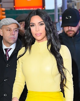 Kim Kardashian looks fierce in yellow.
