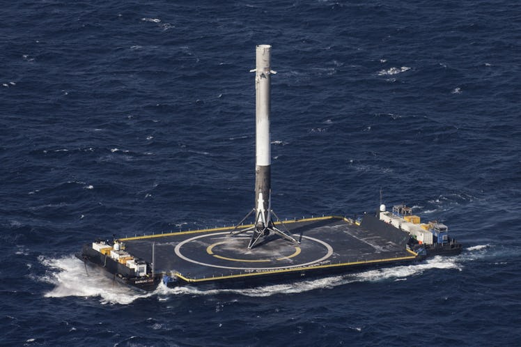 Falcon 9 on a droneship.