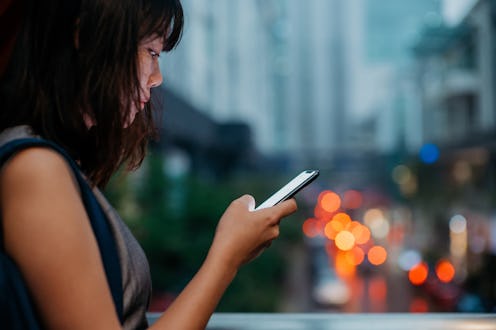 phone, city, technology, woman