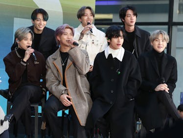 BTS attend a live interview.
