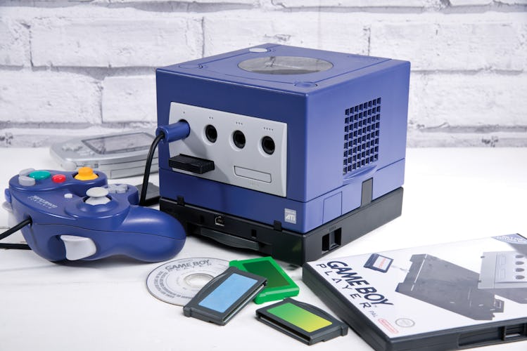 A photo of the GameCube.