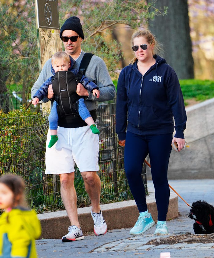 Amy Schumer's son Gene is saying "mom."