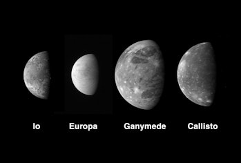 The four Galilean moons 