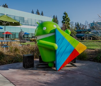 Google Android figurine. 