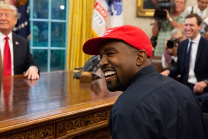 Kanye West with President Trump and Jared Kushner at the White House