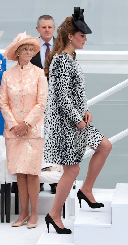 Kate Middleton wore high heels while pregnant. 