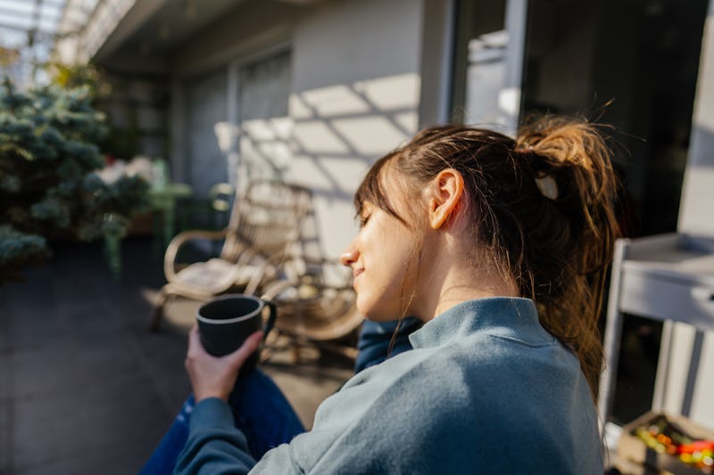 coffee, morning, woman