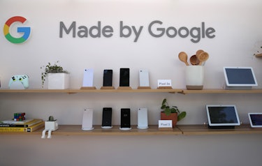 A display of Google products labeled "Made by Google."