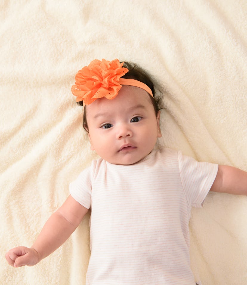 baby girl with headband