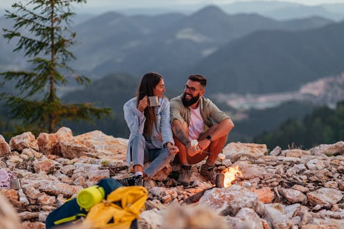 couple, camping