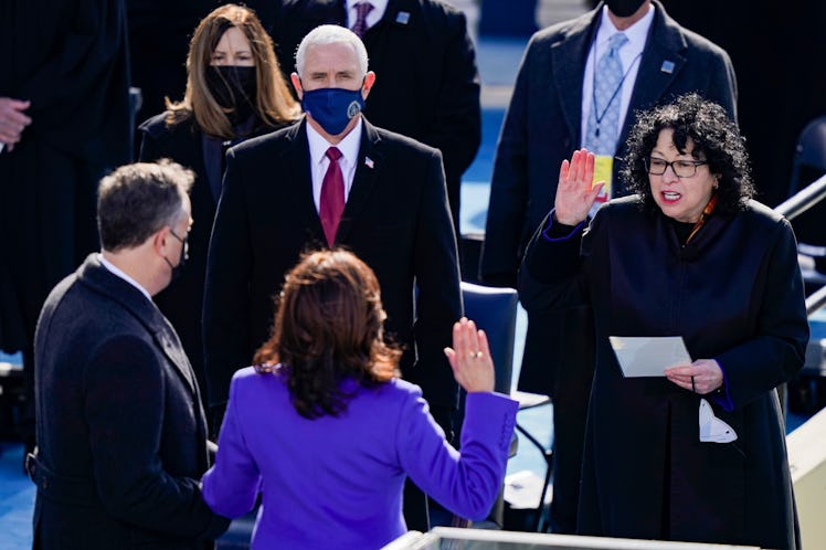 Kamala Harris took the oath of office for the vice presidency on Jan. 20, 2021.