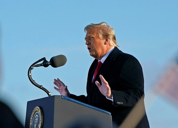 Trump spoke to supporters on Inauguration Day before departing on Air Force One.