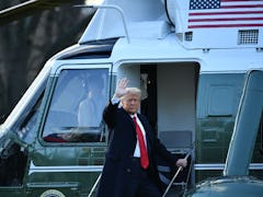 Donald Trump left the White House before the inauguration on Wednesday, Jan. 20, marking a break in ...