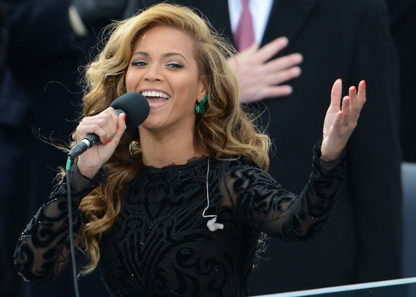 Beyonce at inauguration. Photo via Getty Images