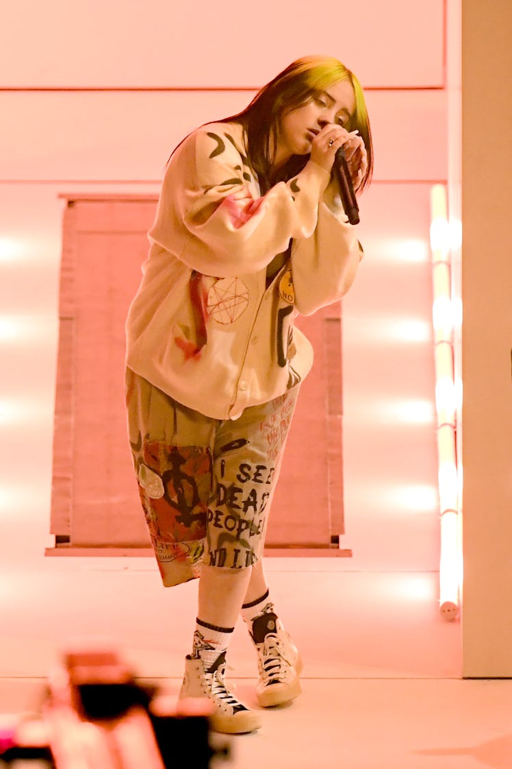 Billie Eilish performs at the AMAs.