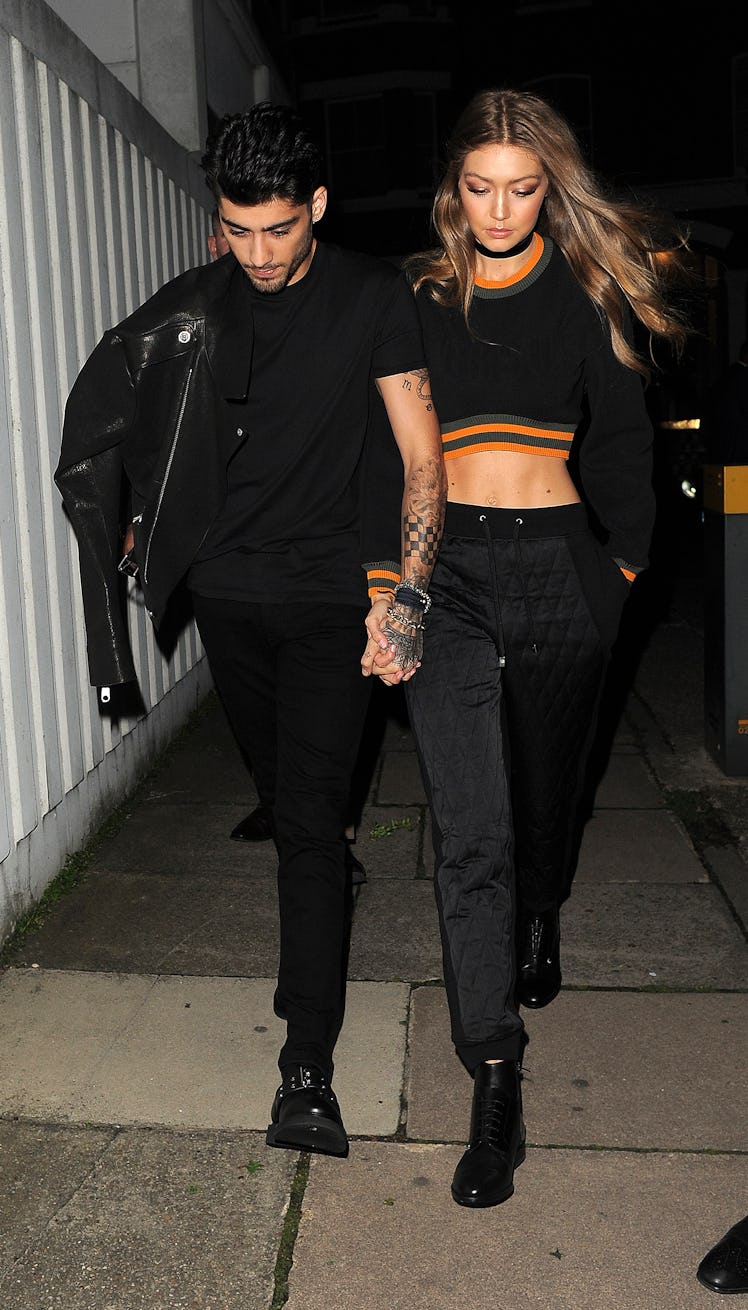 Zayn Malik and Gigi Hadid step out hand in hand.