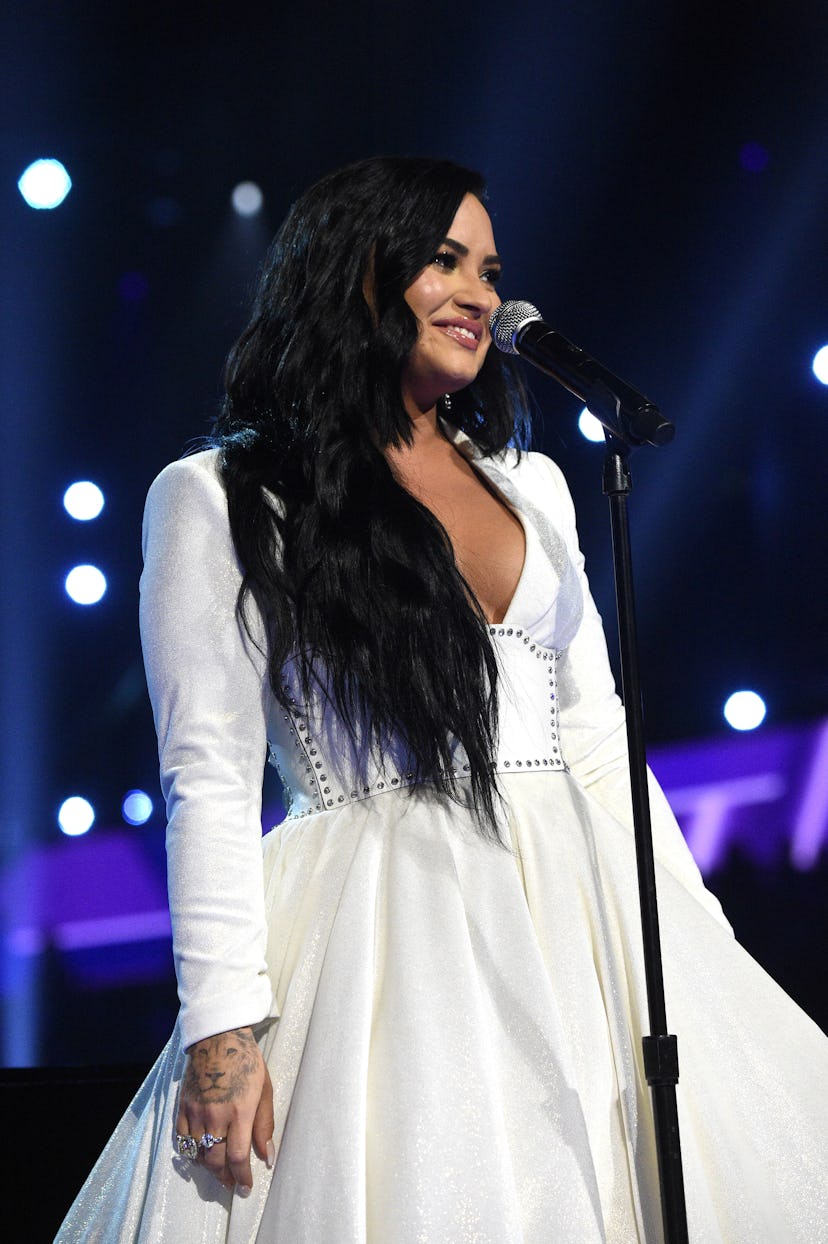 Demi Lovato's black hair is one 2021 color trend to watch.