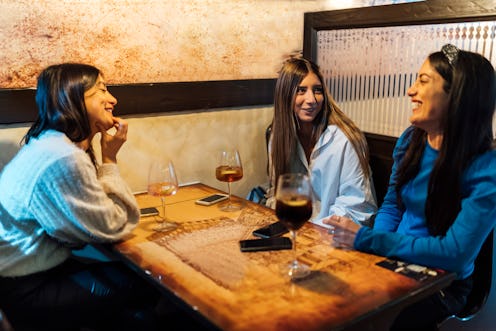 friends, wine, discussion