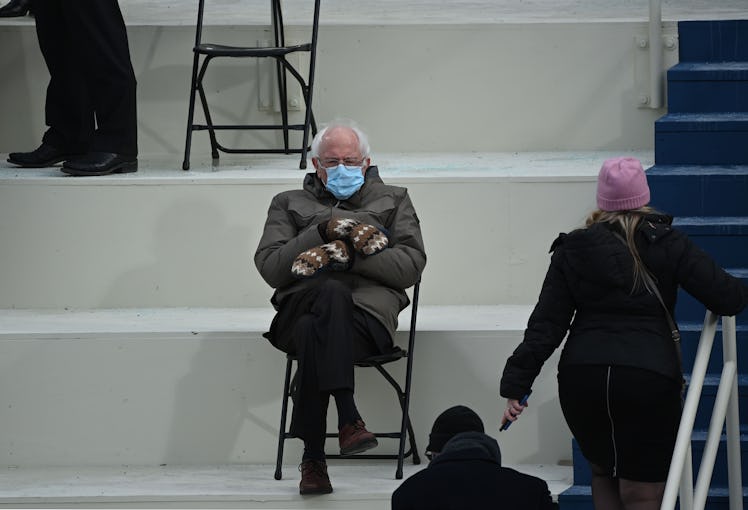 Bernie Sanders at Joe Biden's inauguration.