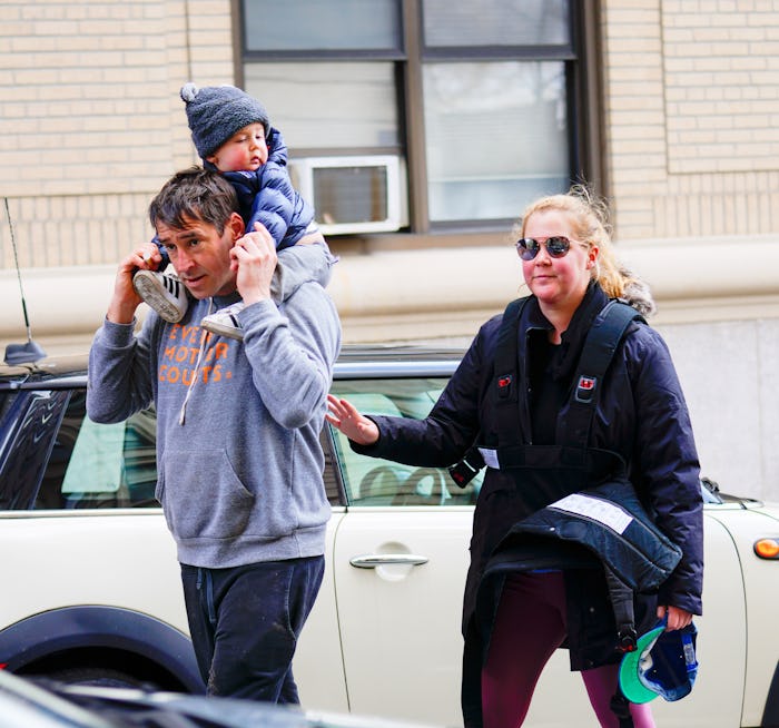 Amy Schumer and Chris Fischer's son Gene plays drinking games with his mom.
