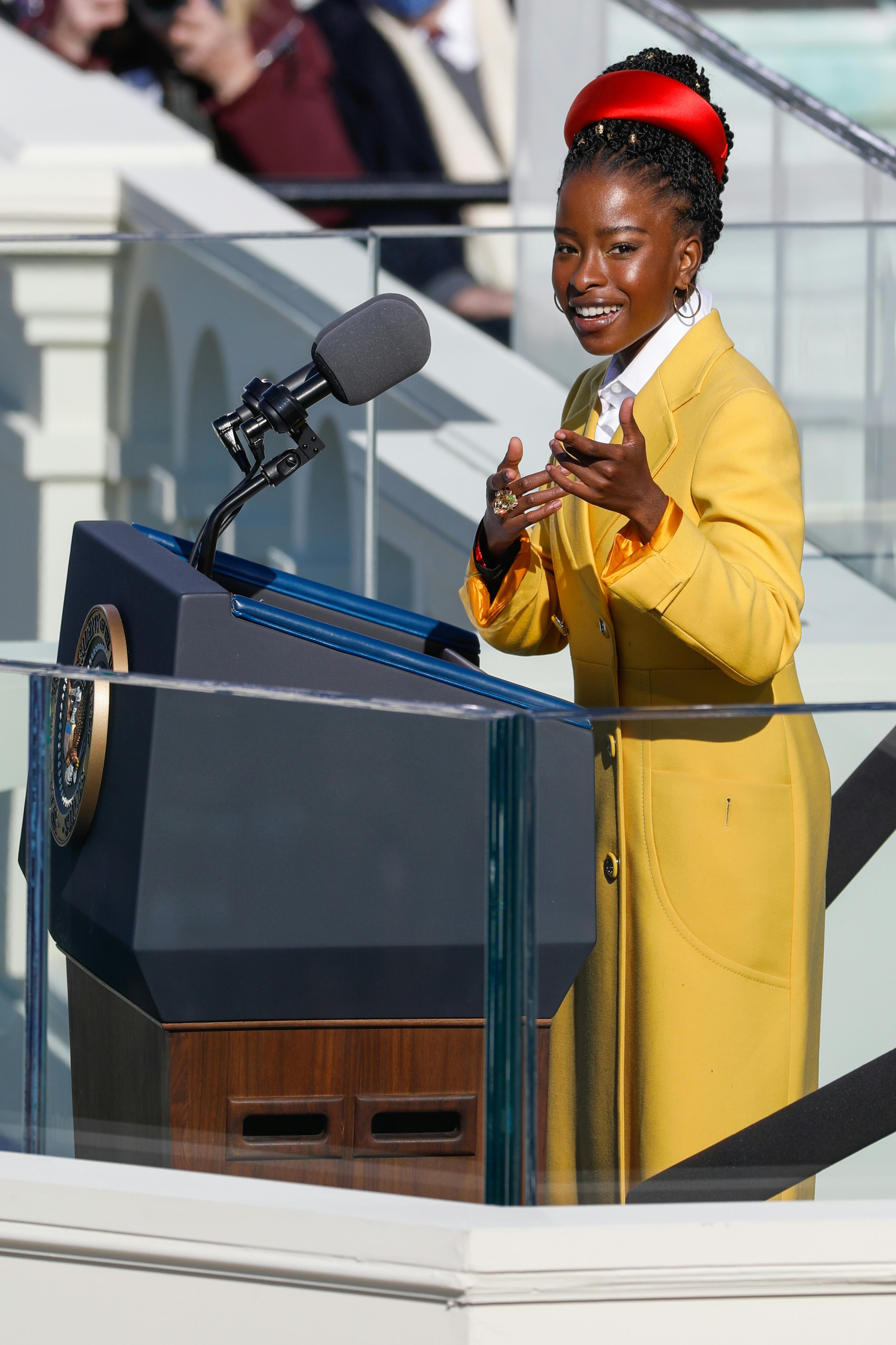 Poet Amanda Gorman at the 2021 inauguration