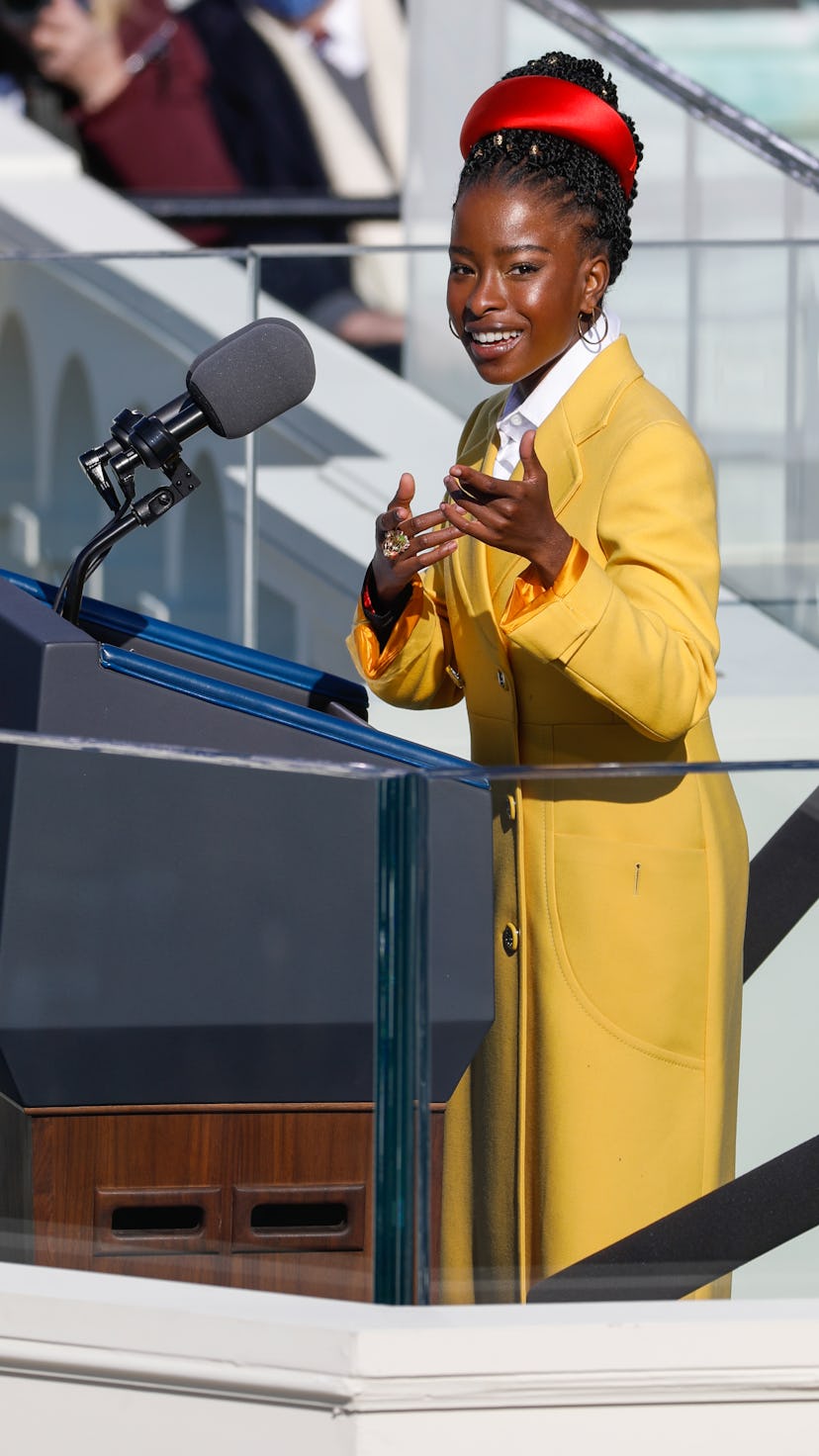 Poet Amanda Gorman at the 2021 inauguration