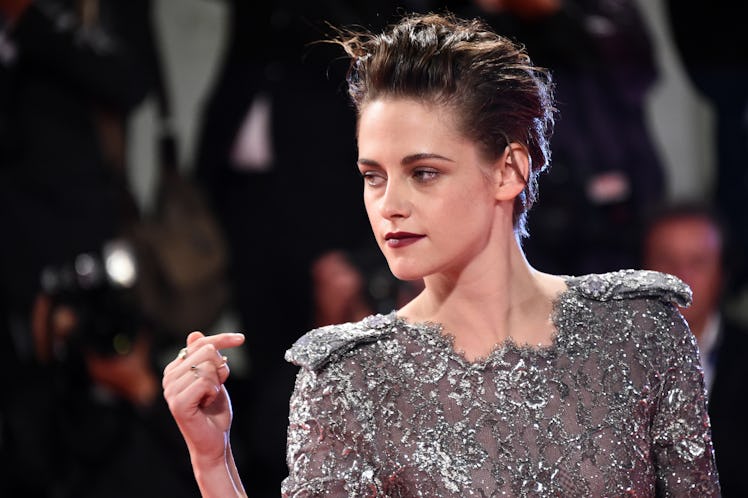Kristen Stewart, who will play  Princess Diana in a new movie called 'Spencer,' on a red carpet