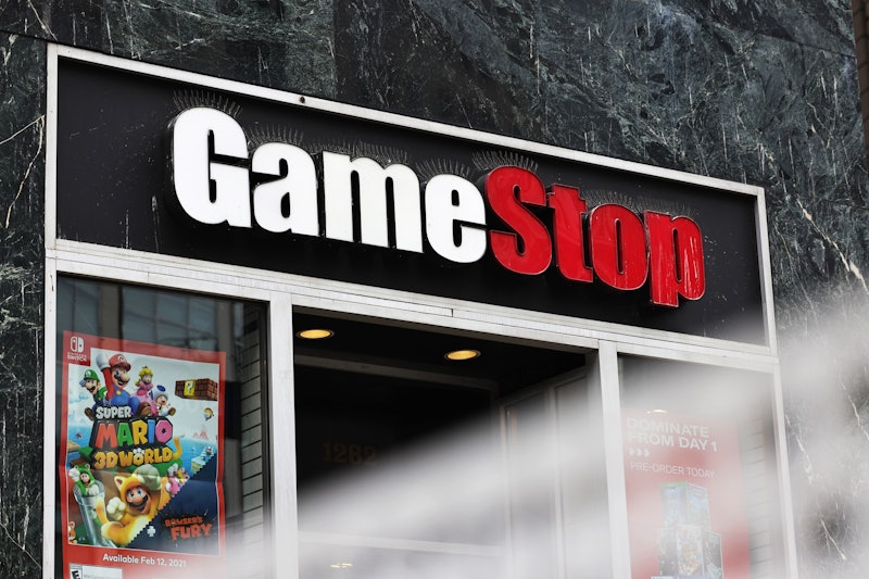 A GameStop storefront. GameStop stocks is the drama of the internet this week.